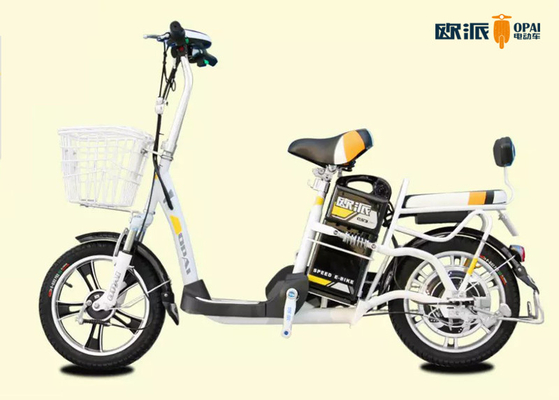 Bicicleta elétrica estada abatido com cesta, bicicleta elétrica do "trotinette" para adultos